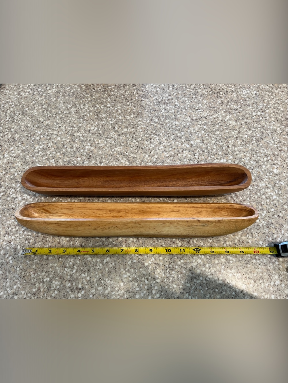 Wooden Trough serving bowl in Natural Brown - Home Accents
